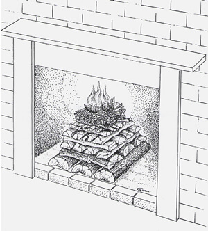 Build a Fireplace Fire - Four Seasons Chimney Service
